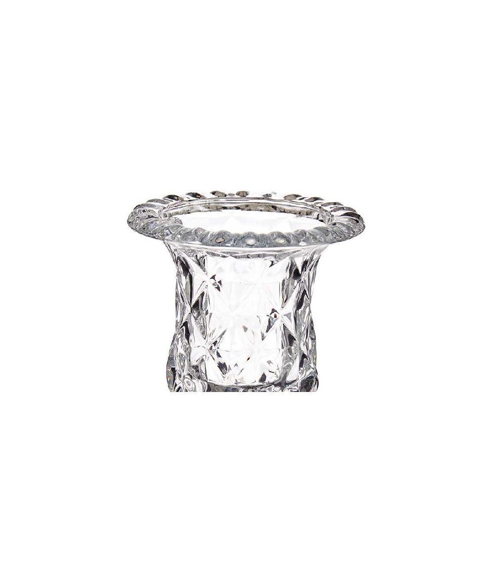 Wadiga Petit Vase Vasque En Verre Losanges - 11.5x11.5x15cm