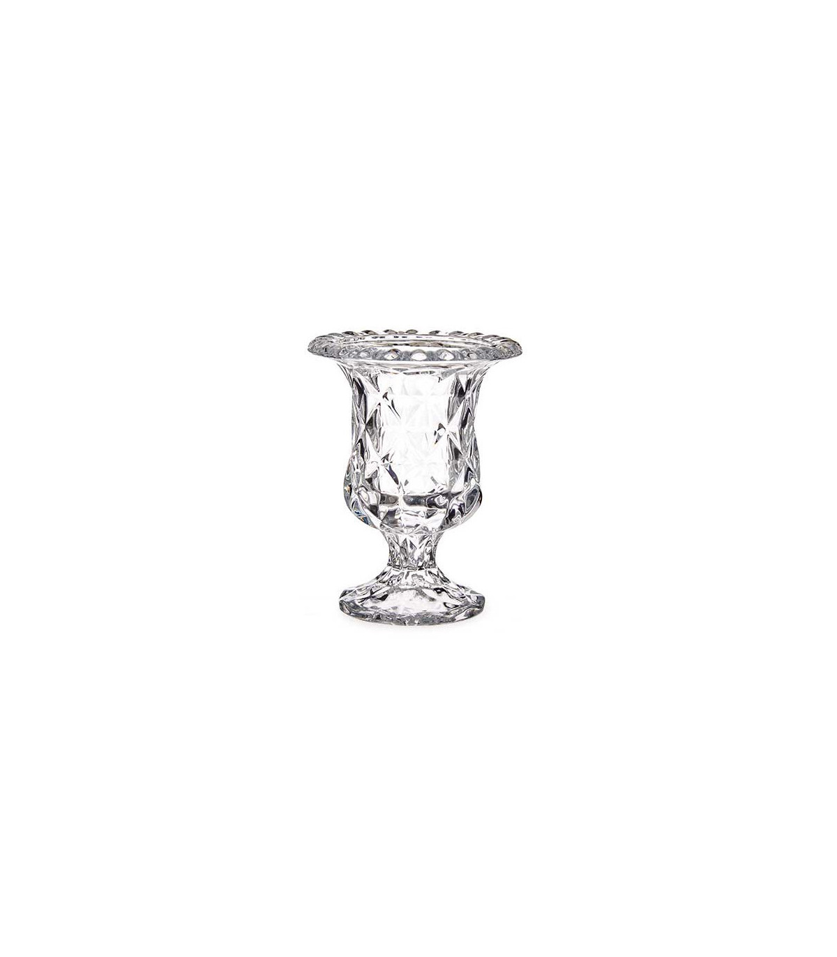 wadiga Petit vase vasque en verre Losanges - 11.5x11.5x15cm