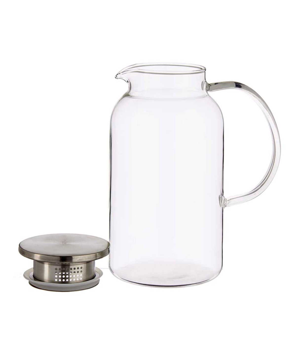 Wadiga Pichet à Eau Ou Jus De Fruits Couvercle Inox 1.9L