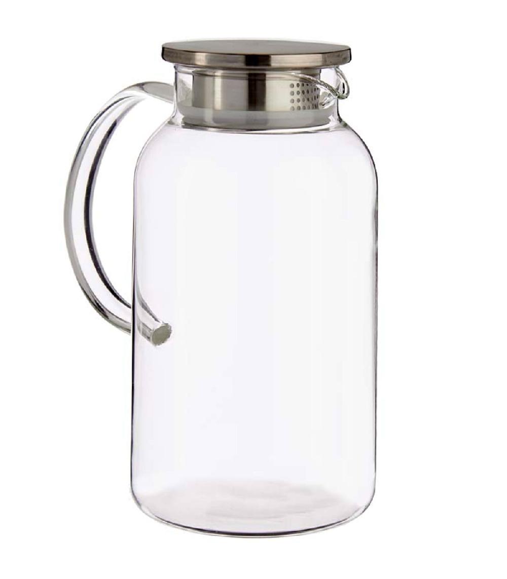 wadiga Pichet à eau ou jus de fruits couvercle Inox 1.9L