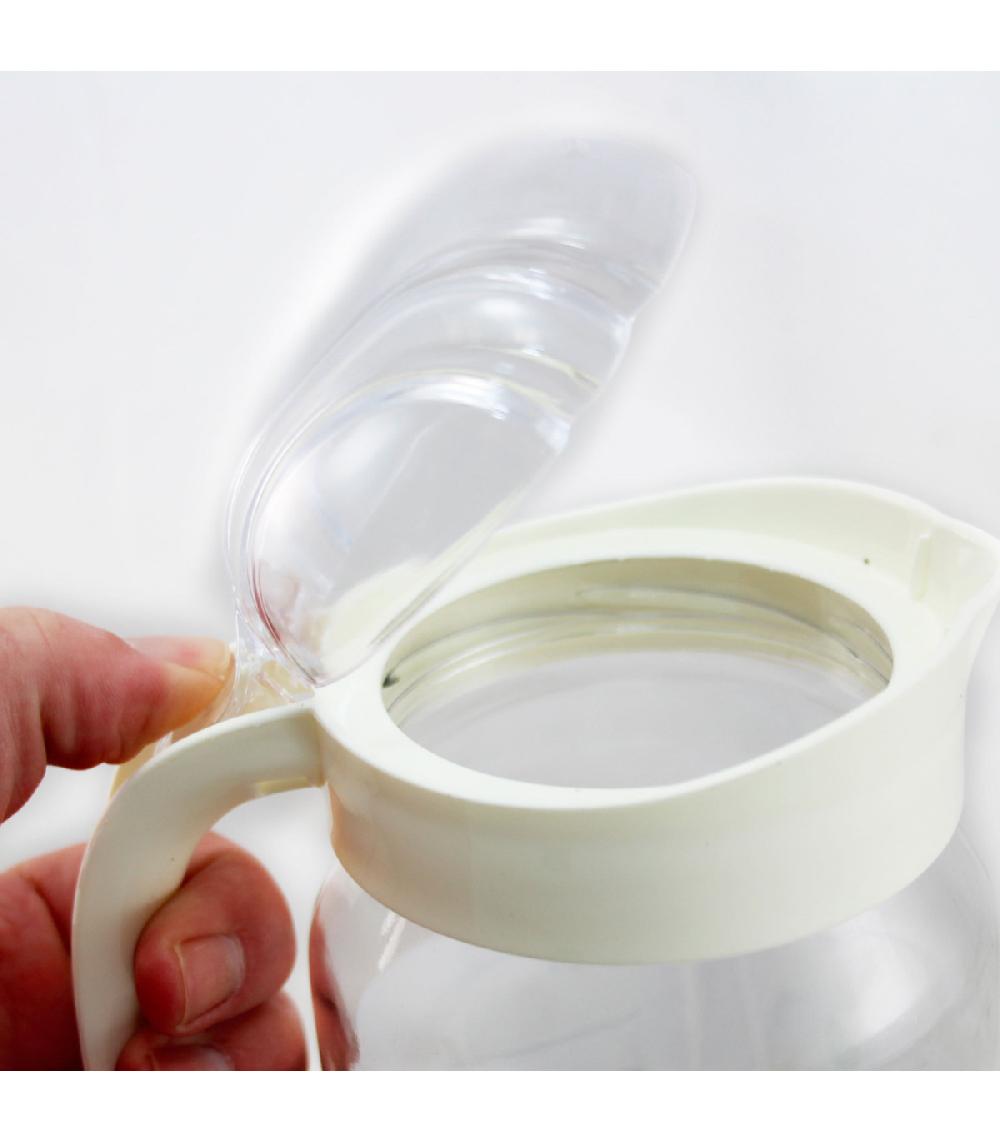 Wadiga Pichet à Eau Ou Jus De Fruits En Verre Avec Couvercle 1L