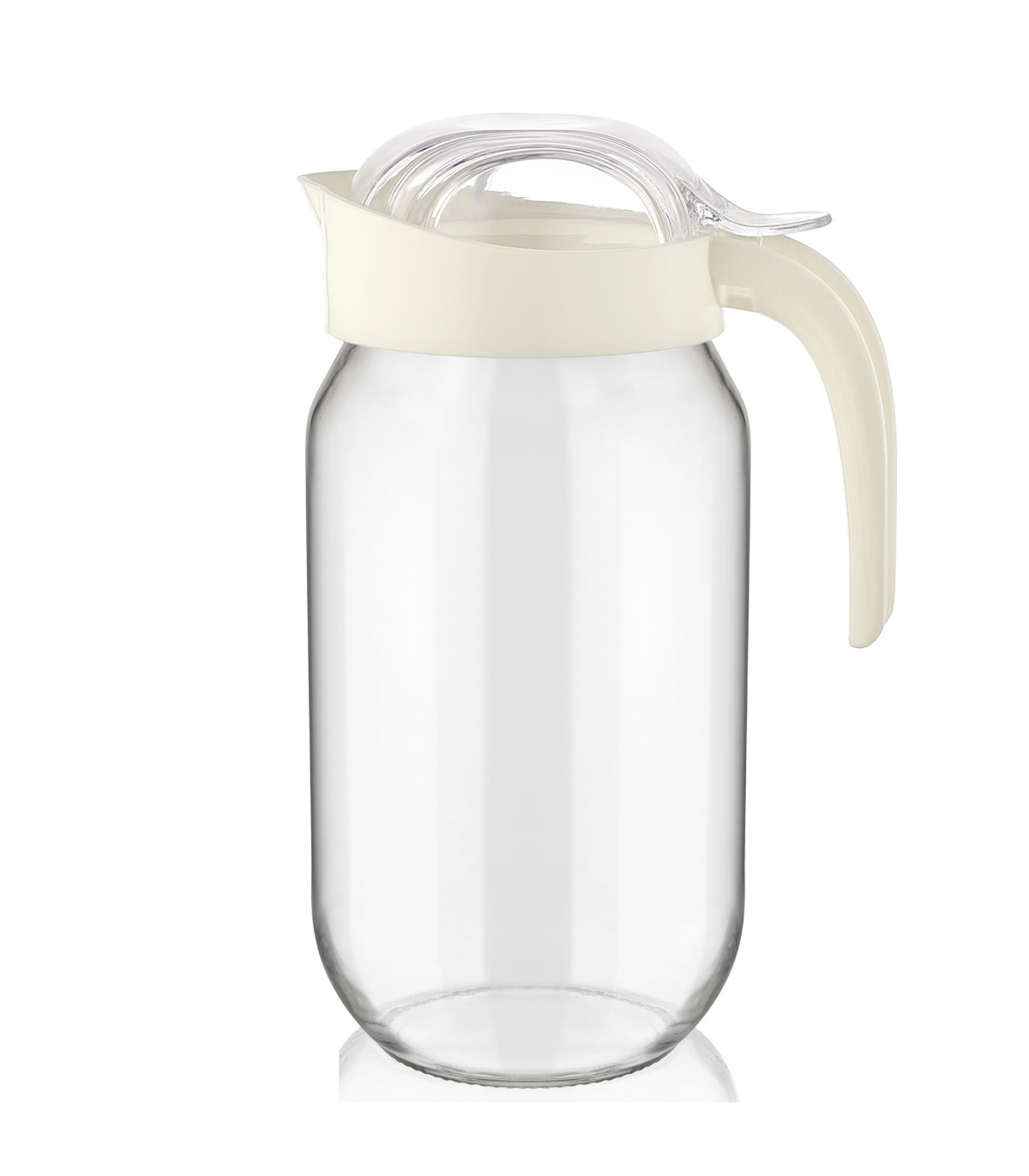 wadiga Pichet à eau ou jus de fruits en verre avec couvercle 1L