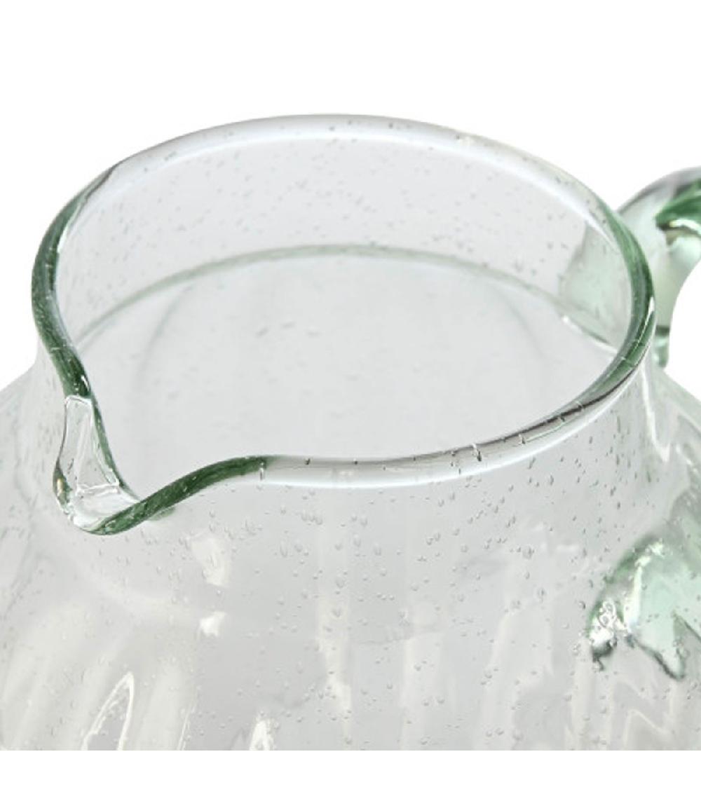 Wadiga Pichet à Eau Ou Jus De Fruits En Verre Vert 3 25L