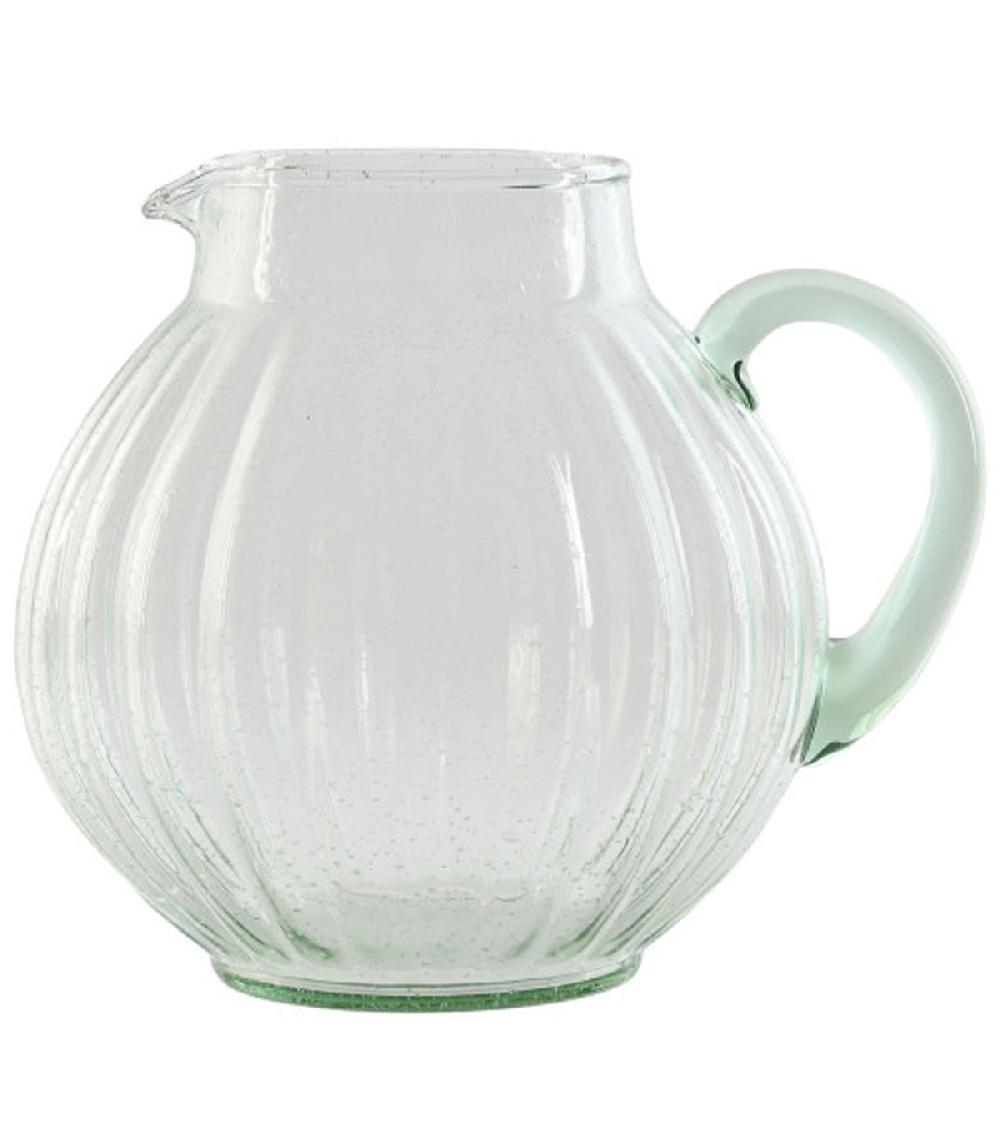 Wadiga Pichet à Eau Ou Jus De Fruits En Verre Vert 3 25L