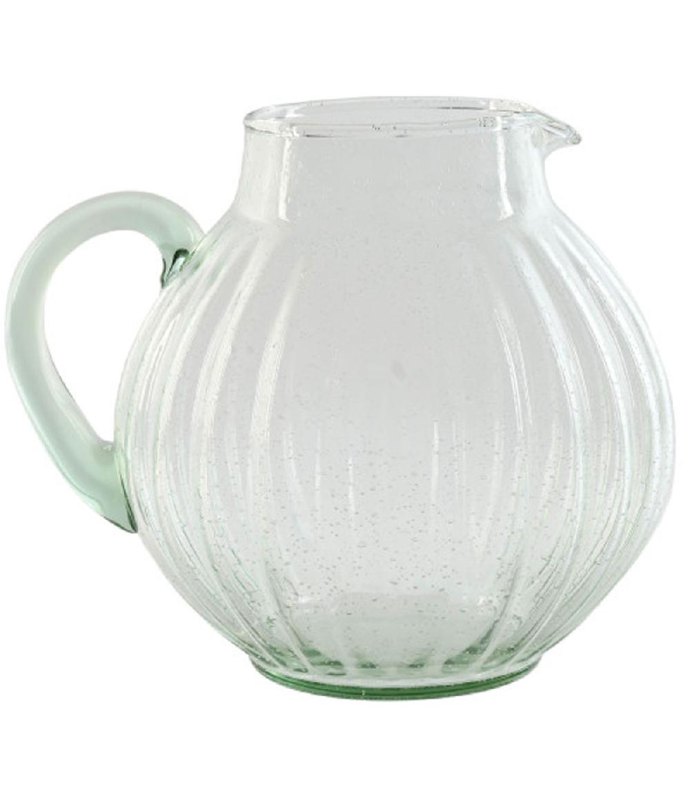 wadiga Pichet à eau ou jus de fruits en verre vert 3 25L