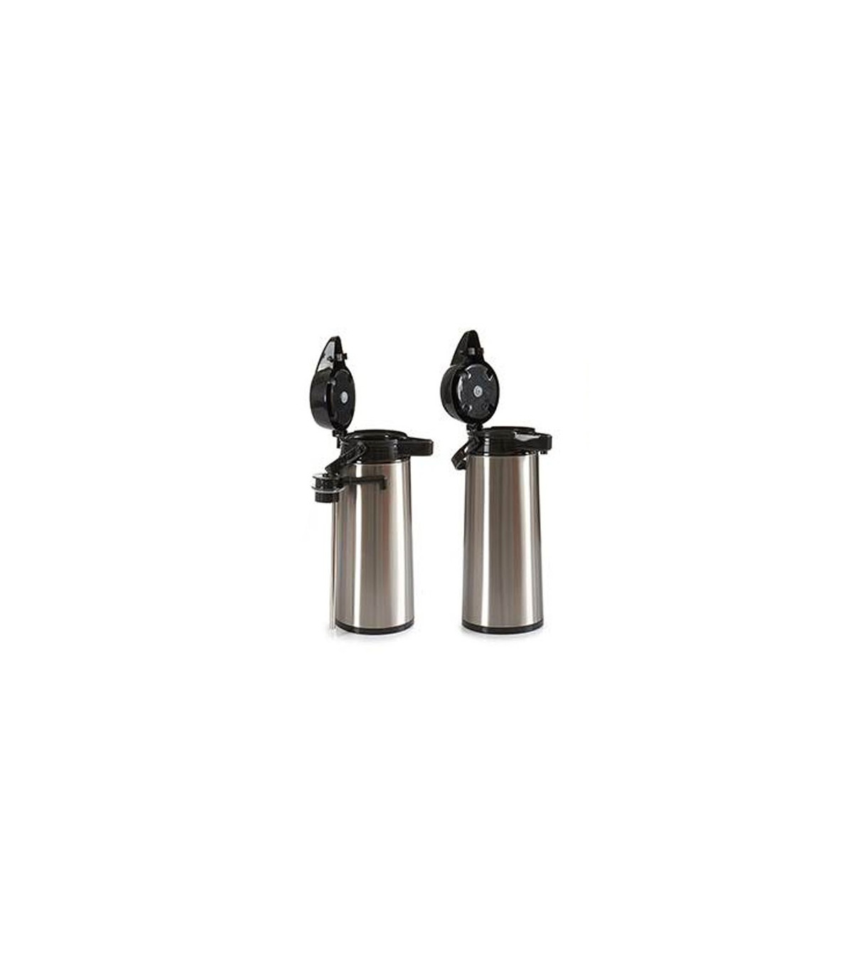 Wadiga Pichet Isotherme à Pompe Portable Inox Et Noir
