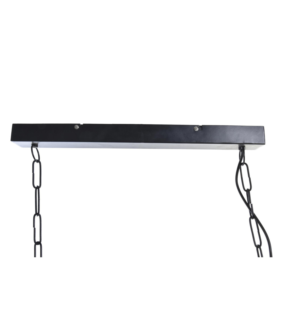 Wadiga Plafonnier Triple En Métal Noir Et Doré Style Industriel - 116x29x42cm