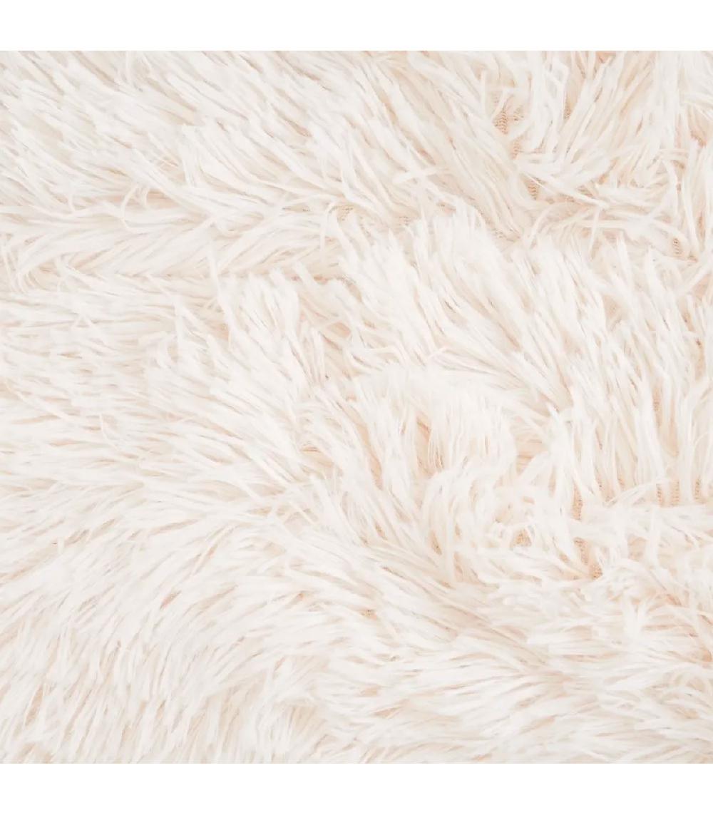 Wadiga Plaid Fausse Fourrure Sherpa Blanc Crème 125x150cm