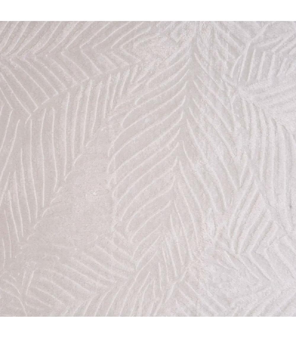Wadiga Plaid Flanelle Beige Relief Feuillage 130x160cm