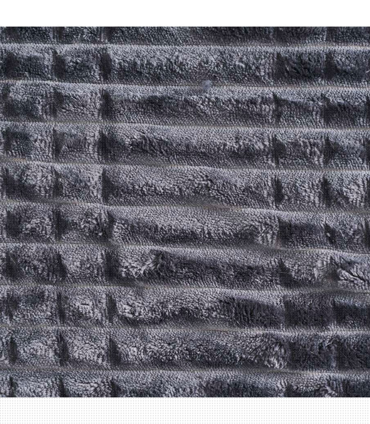 Wadiga Plaid Flanelle Et Fausse Fourrure Sherpa Gris 125x150cm