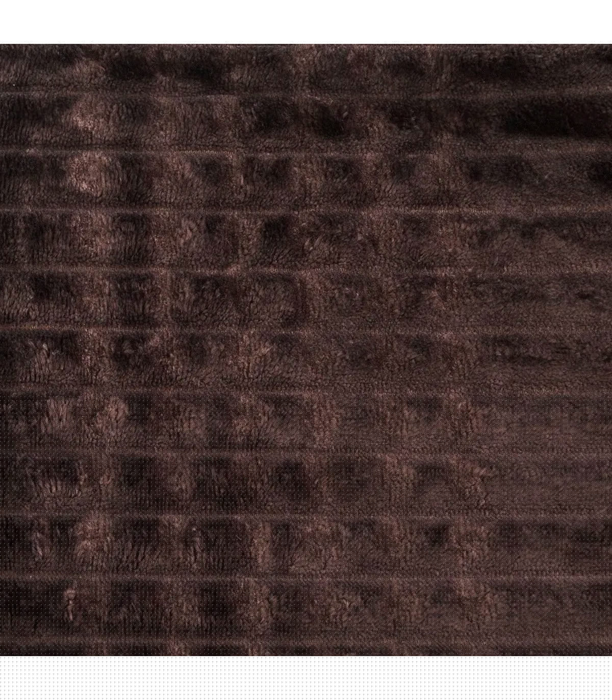 Wadiga Plaid Flanelle Et Fausse Fourrure Sherpa Marron 125x150cm
