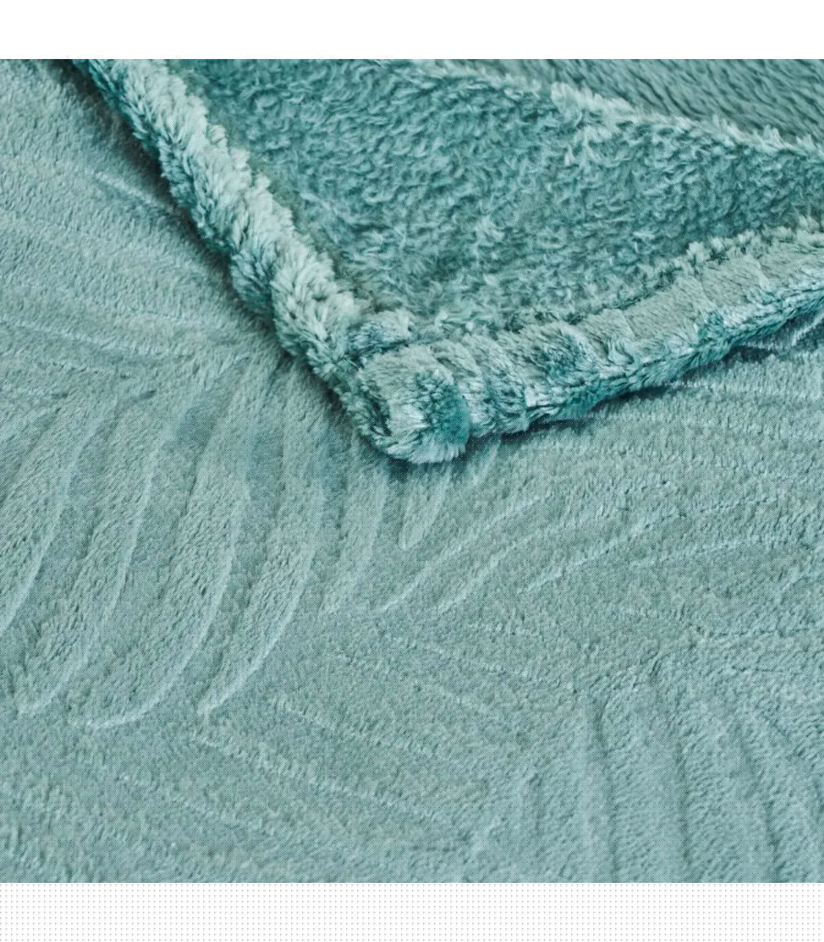 Wadiga Plaid Flanelle Vert Relief Feuillage 130x160cm