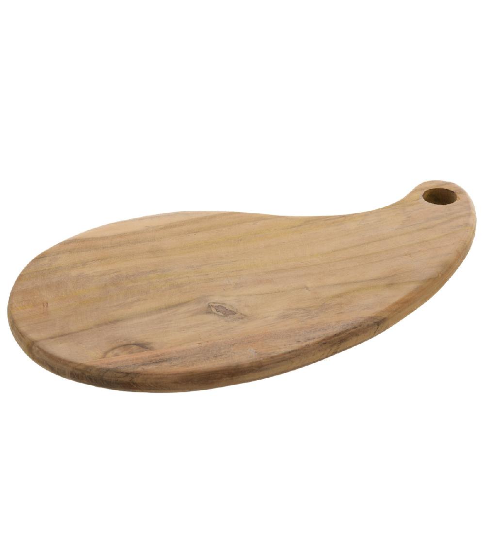 wadiga Planche à découper en teck forme goutte - 35x20x1 5cm
