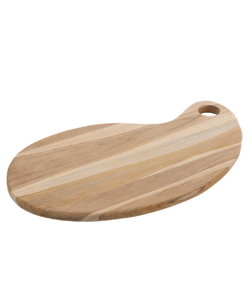 Wadiga Planche à Découper En Teck Forme Goutte - 45x26 5x1 5cm