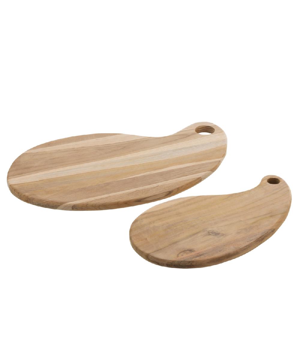 Wadiga Planche à Découper En Teck Forme Goutte - 45x26 5x1 5cm