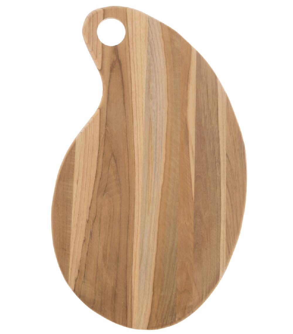wadiga Planche à découper en teck forme goutte - 45x26 5x1 5cm