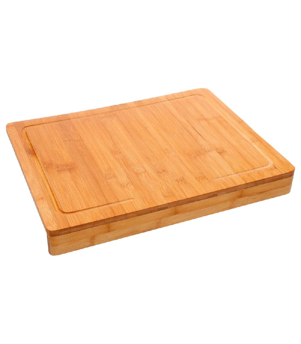 wadiga Planche à découper pour plan de travail en bambou - 45x34x5cm