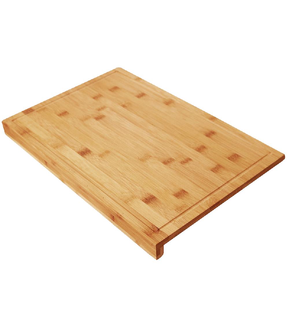 wadiga Planche à découper pour plan de travail en bambou 45x34x3.5cm