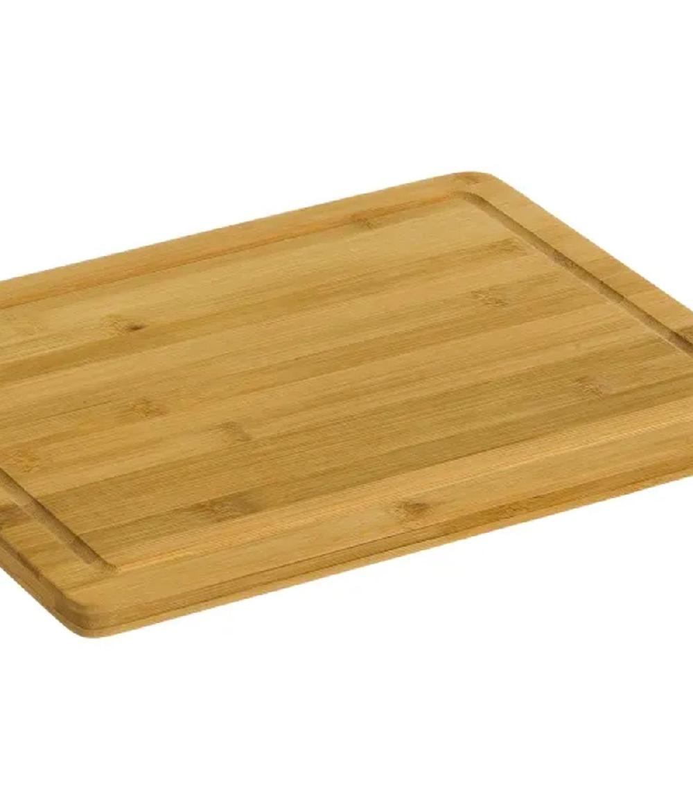 Wadiga Planche à Découper Rectangulaire Avec Rainure En Bambou 35x27.5cm