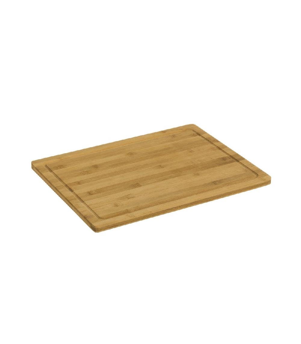 wadiga Planche à Découper Rectangulaire avec Rainure en Bambou - 45x35cm