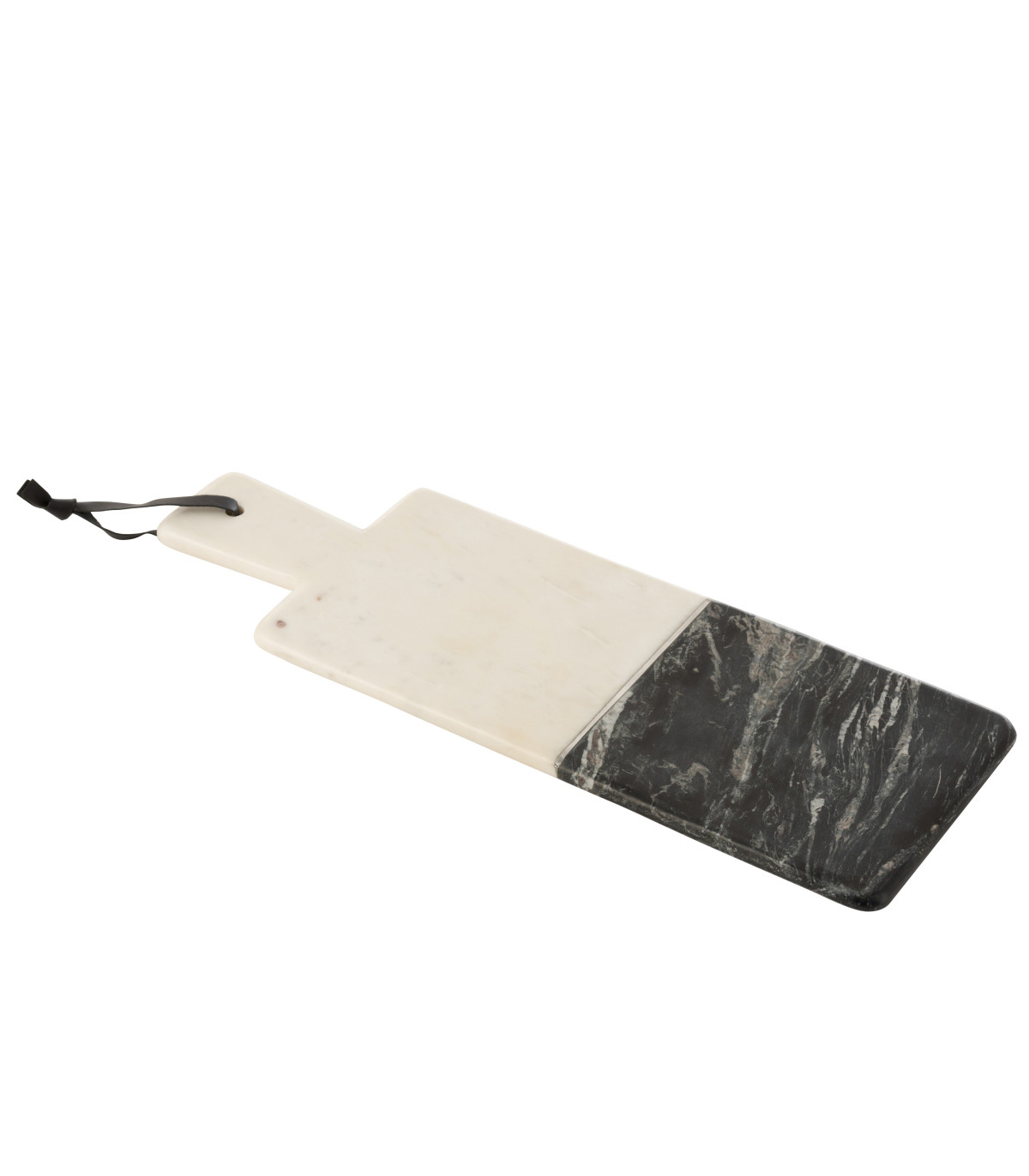 Wadiga Planche à Découper Rectangulaire En Marbre Noir Et Blanc - 48x16x2cm