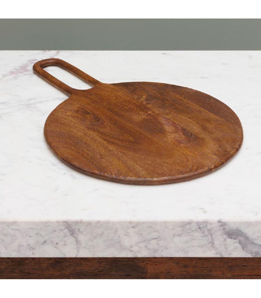 Wadiga Planche à Découper Ronde En Bois De Manguier 60x40cm