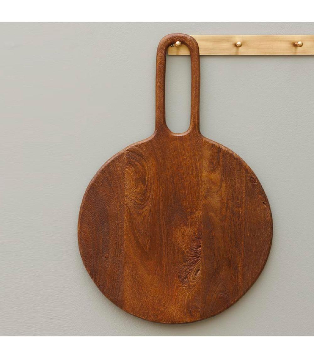 Wadiga Planche à Découper Ronde En Bois De Manguier 60x40cm