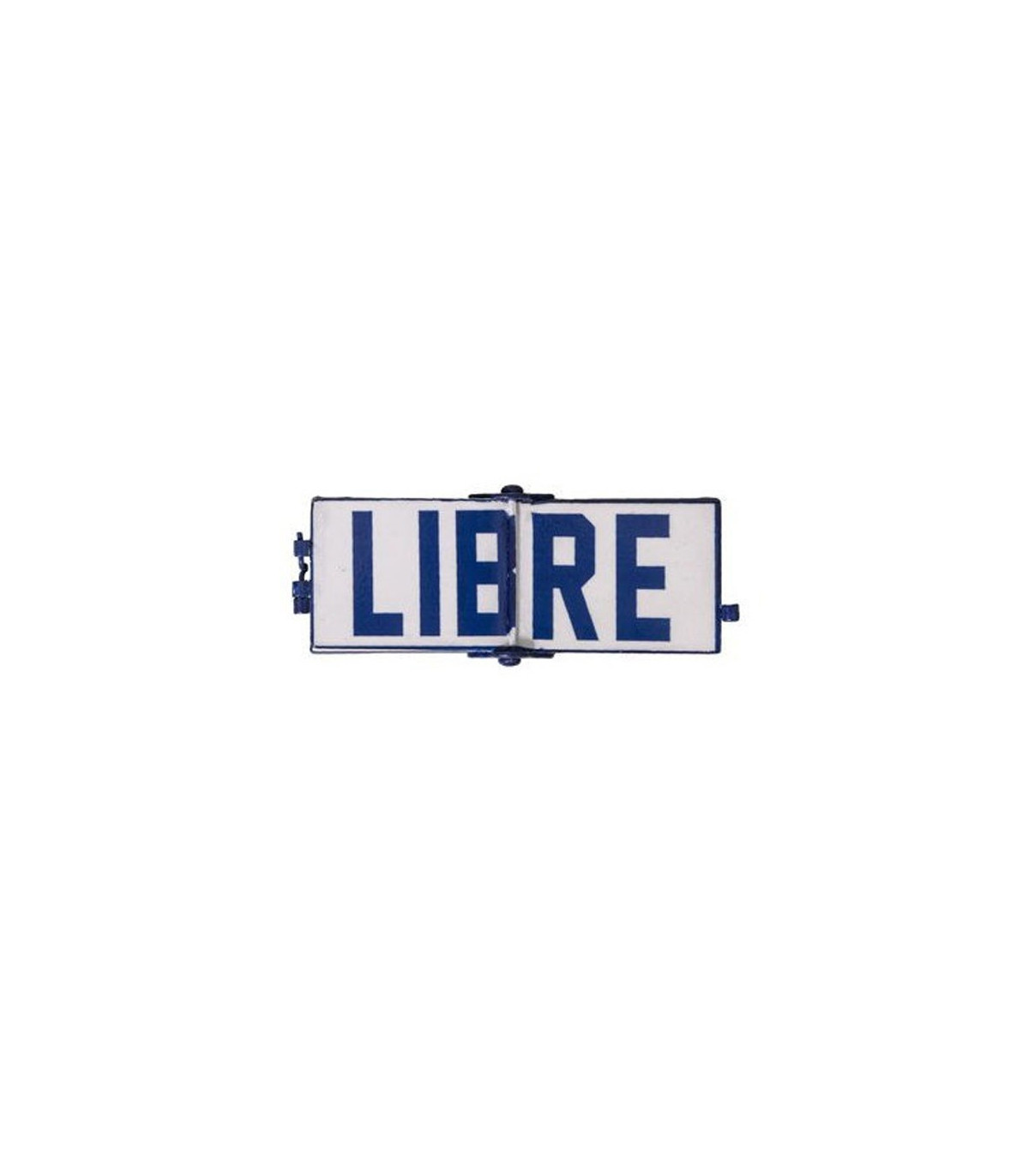 wadiga Plaque de Porte Toilettes Libre/Occupé Métal Bleu et Blanc
