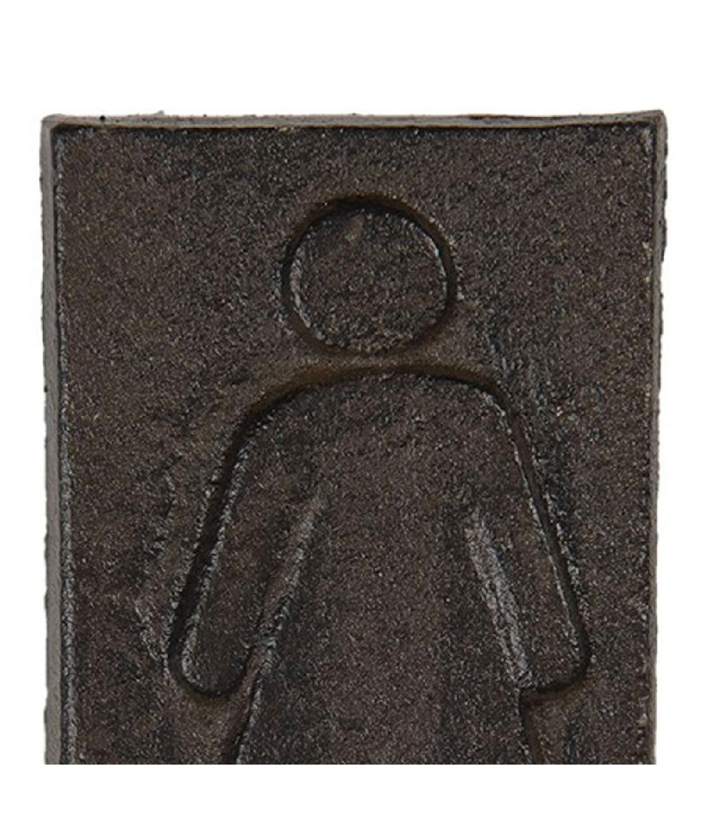 Wadiga Plaque De Porte WC Signalétique Femmes En Métal Marron 6x11cm