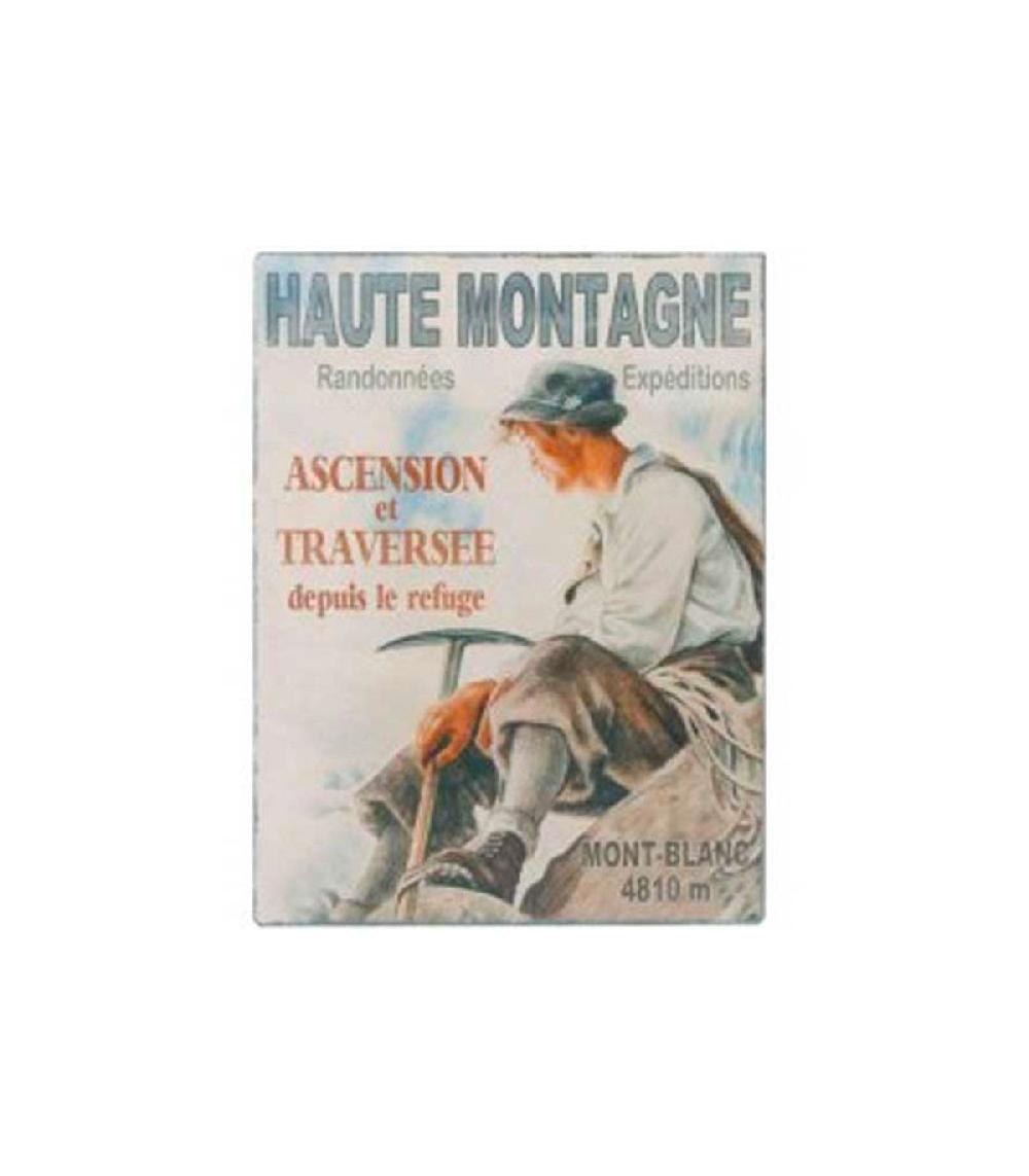 wadiga Plaque Décorative Murale en Métal Décoration Chalet - Haute Montagne Randonnées