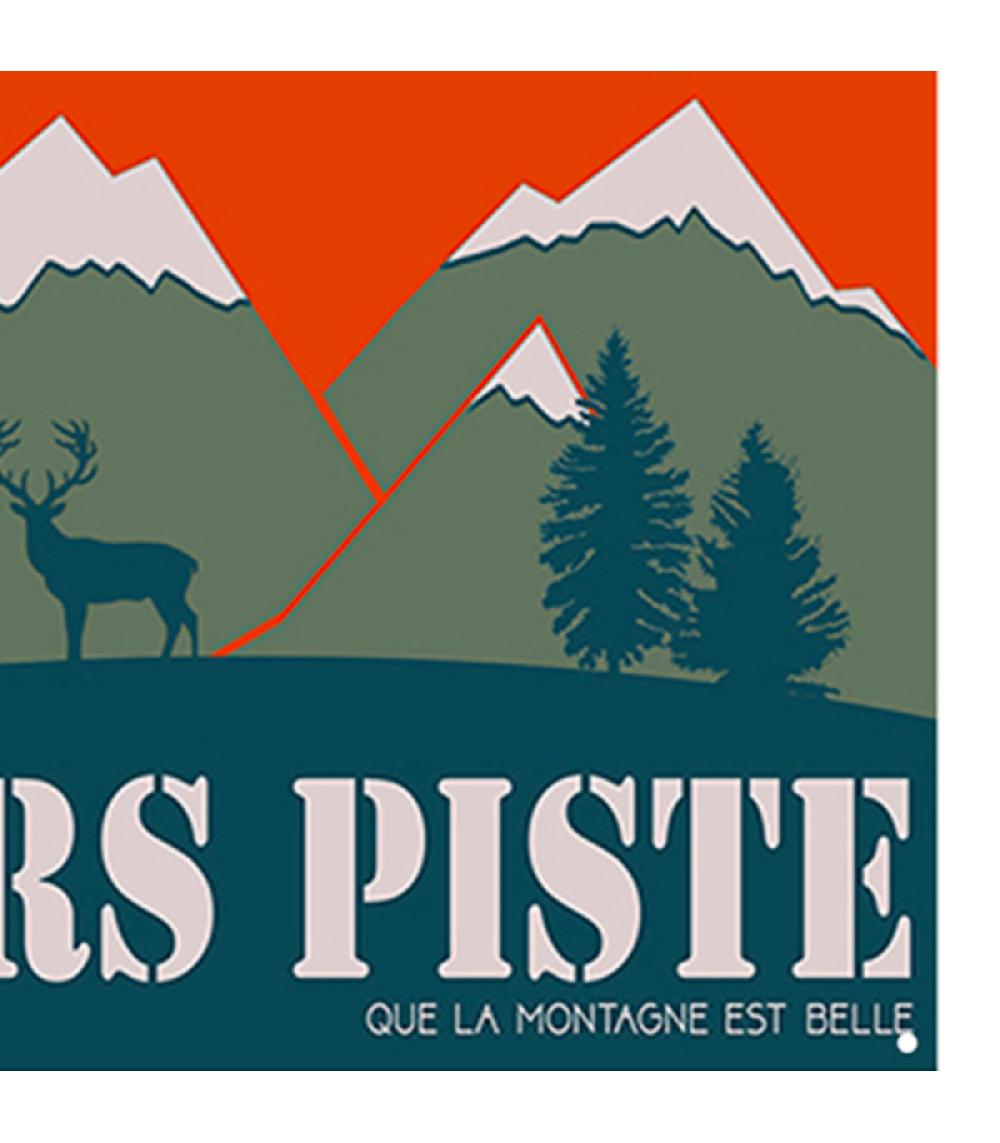 Wadiga Plaque Décorative Murale Métal Hors Piste - 25x25cm