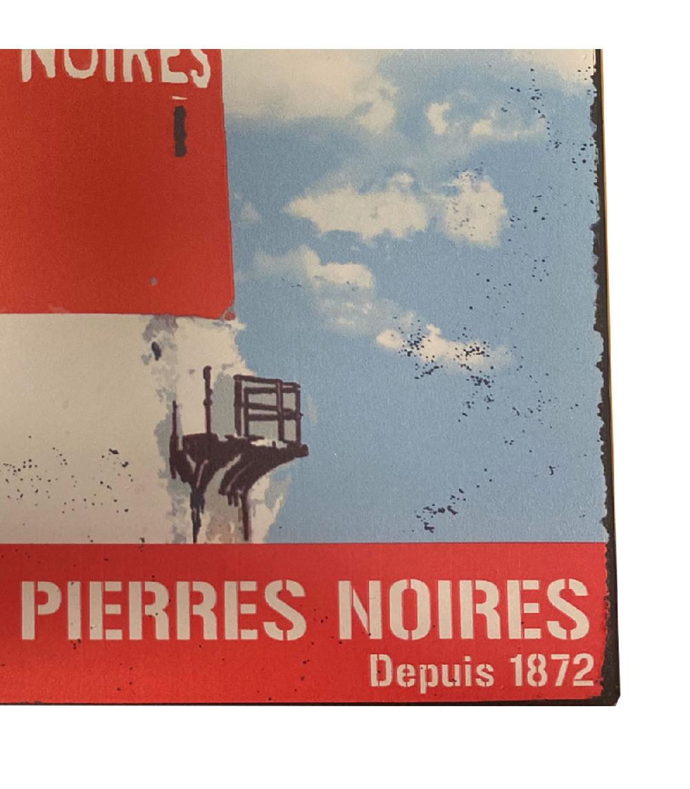 Wadiga Plaque Décorative Murale Métal Phare Des Pierres Noires - 26x35cm