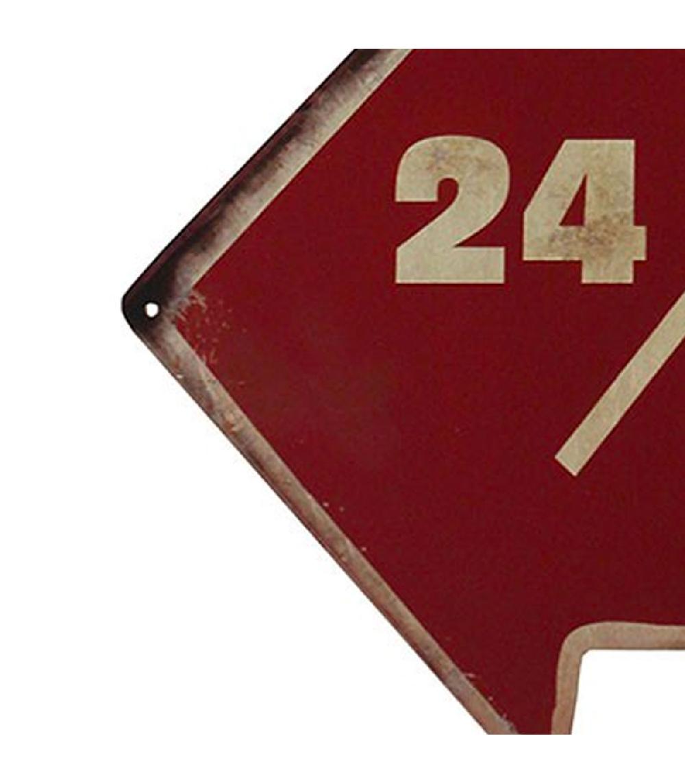 Wadiga Plaque Décorative Murale Métal Vintage Flèche Bar 38x60cm