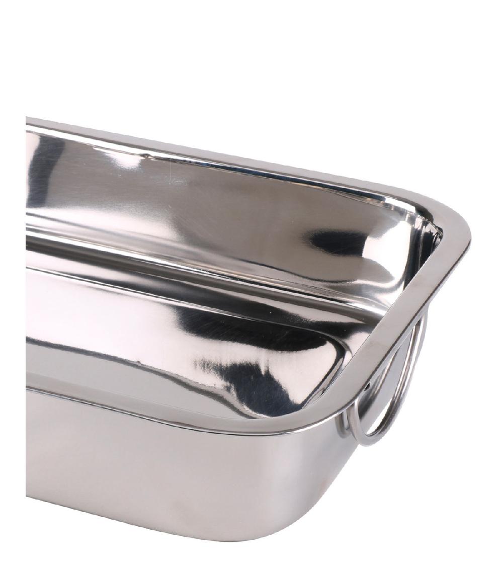 Wadiga Plat à Lasagne Inox Avec Poignées - 38x27.5x7cm
