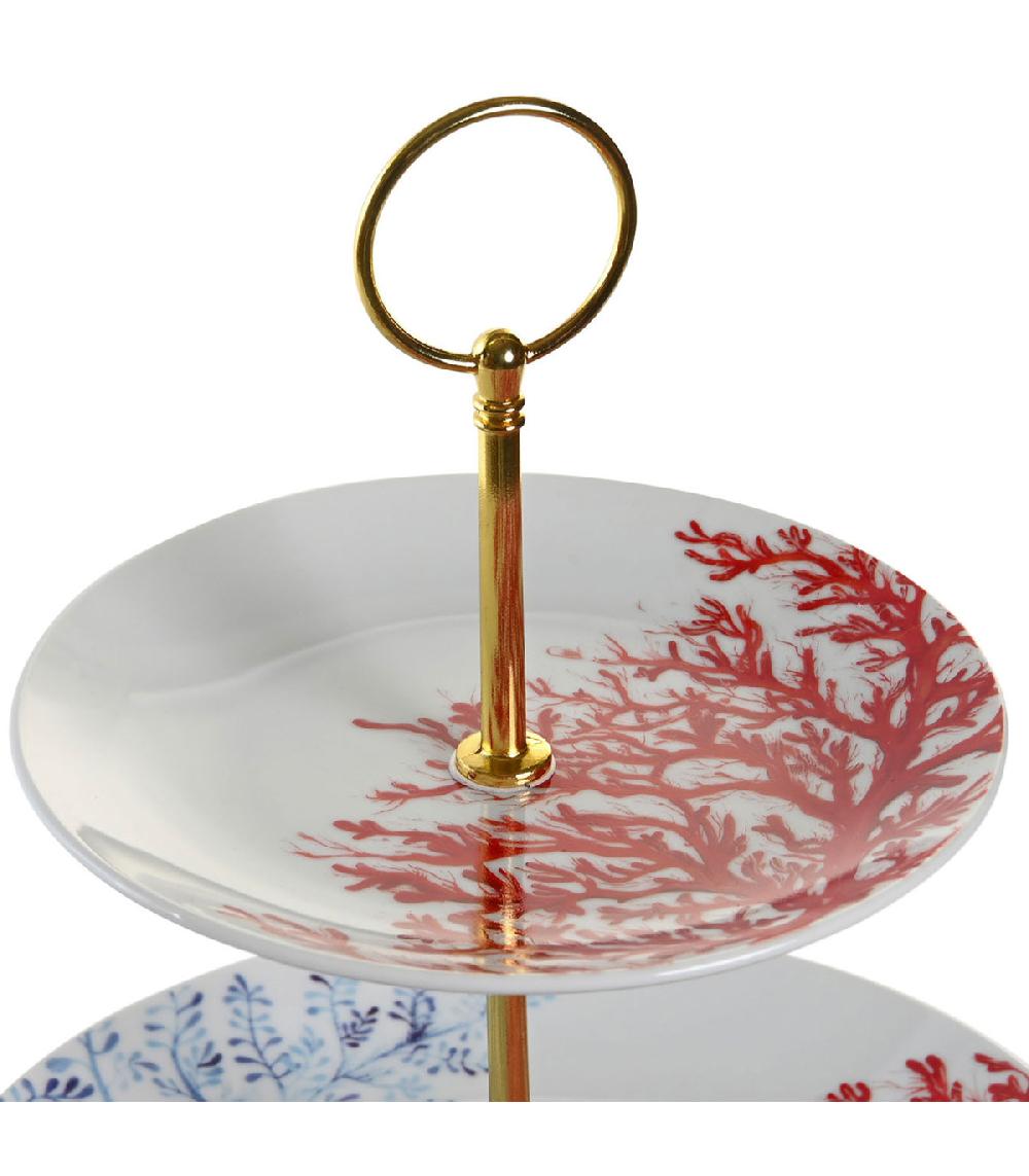Wadiga Plat De Présentation Fruits Ou Gâteaux 3 étages En Porcelaine
