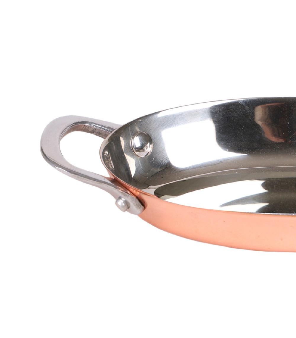 Wadiga Plat Oval De Présentation En Inox Doré Rose 10x20x3.5cm