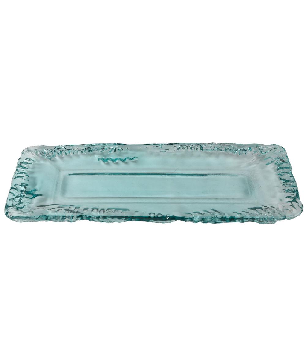 wadiga Plat rectangulaire en verre recyclé 48x23x4cm