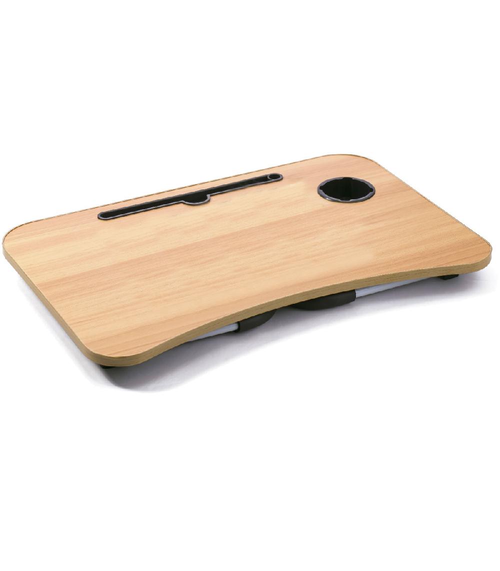 Wadiga Plateau De Lit En Bois Et Métal Pour Ordinateur Portable 60x40x26cm