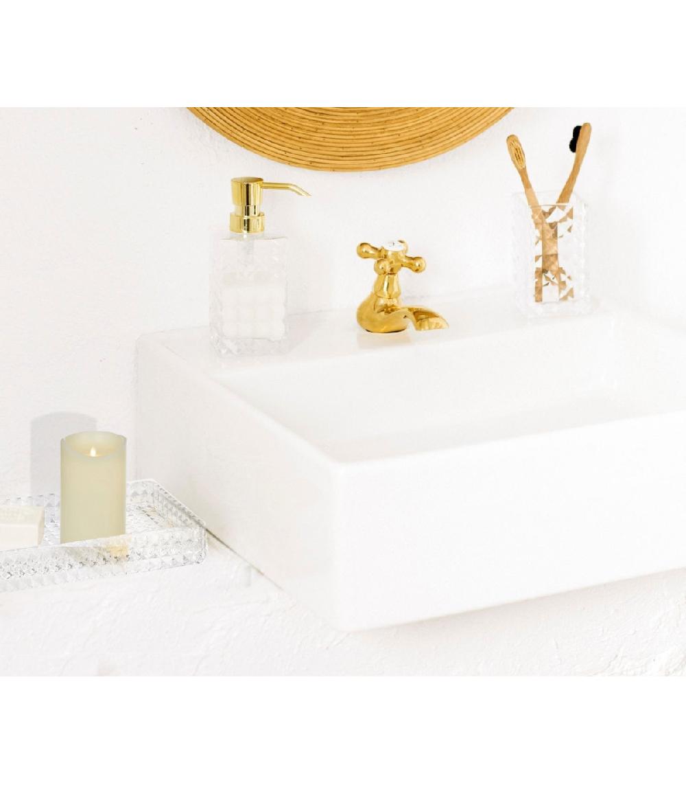 Wadiga Plateau De Présentation Salle De Bain En Verre Taillé Diamond