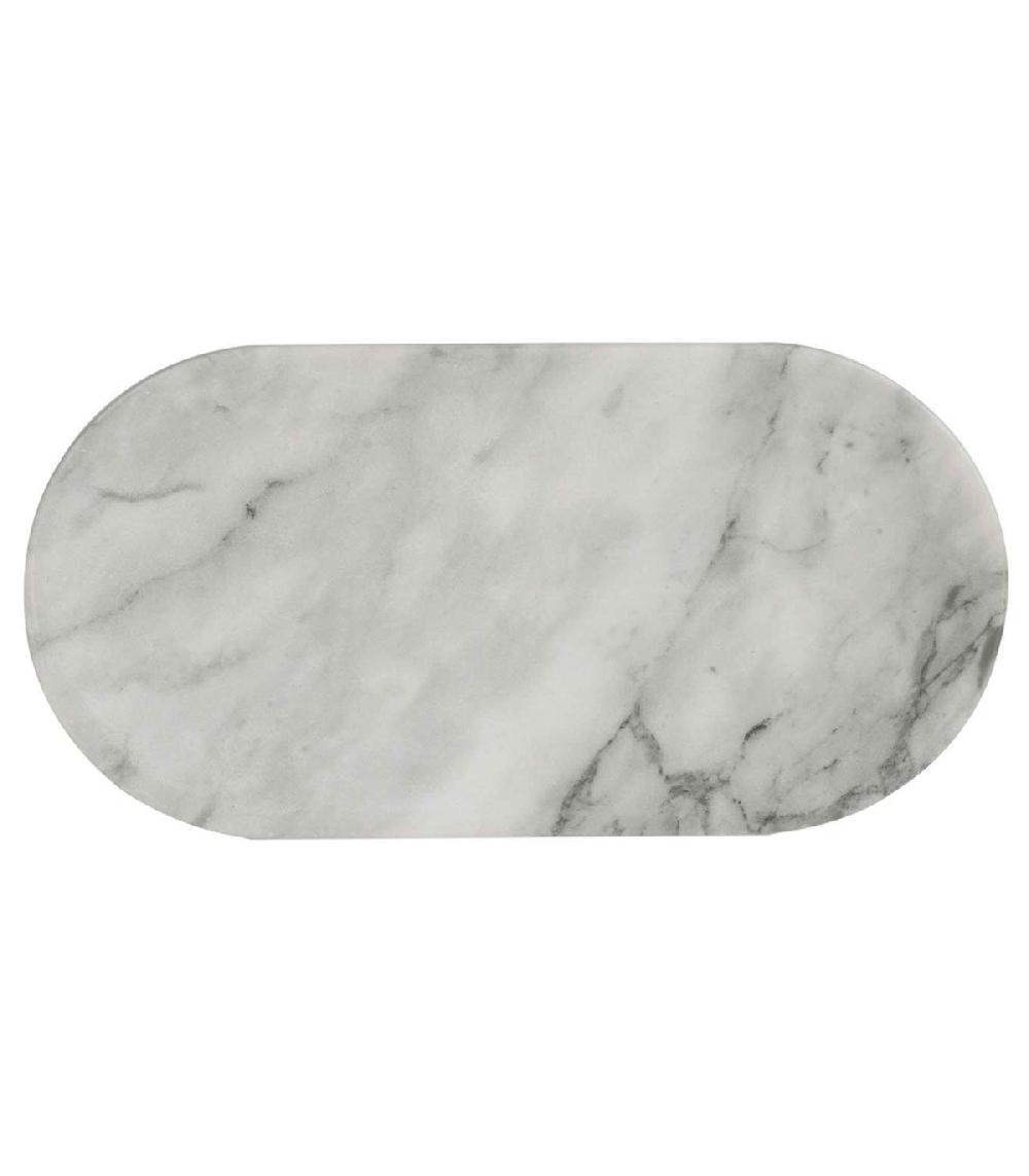 Wadiga Plateau De Présentation Salle De Bain Marbre Blanc 30x15x1.5cm