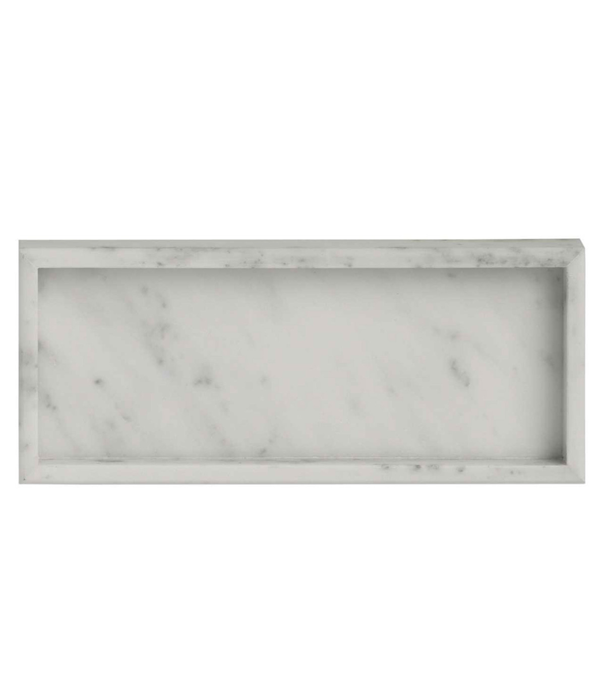 Wadiga Plateau De Présentation Salle De Bain Marbre Blanc 30x13x3cm