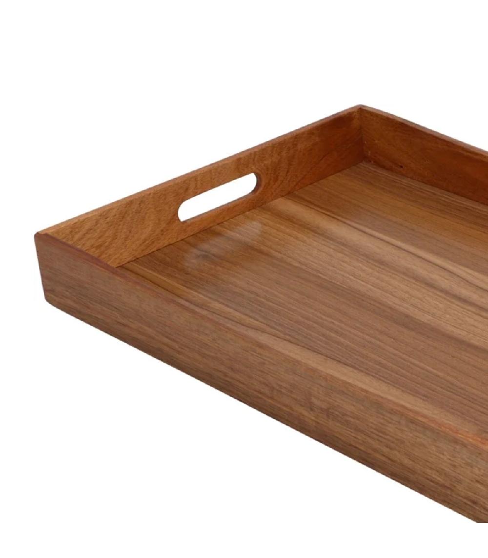 Wadiga Plateau De Service En Bois D'acacia 50x35x6cm