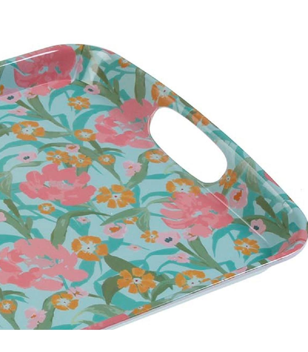 Wadiga Plateau De Service Multicolore Fleuri 46x31x3cm