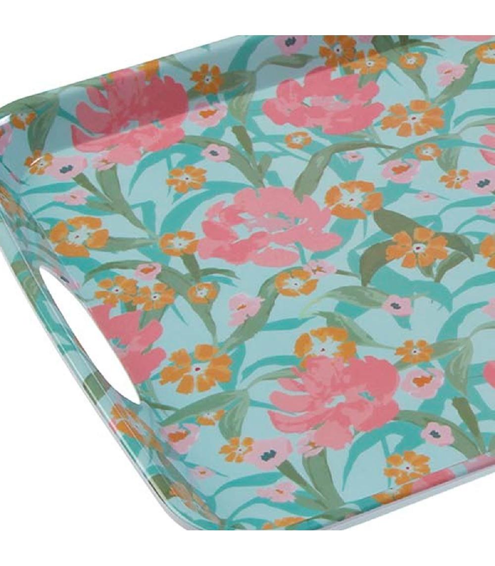 Wadiga Plateau De Service Multicolore Fleuri 46x31x3cm
