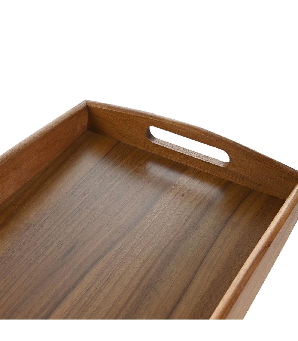 Wadiga Plateau En Bois D'acacia Rectangulaire 39.5x25.5x5.5cm