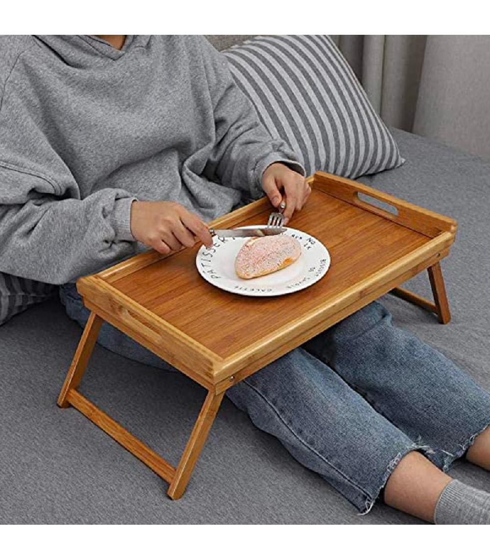 Wadiga Plateau Petit Déjeuner Au Lit En Bambou 44x27x22.5cm
