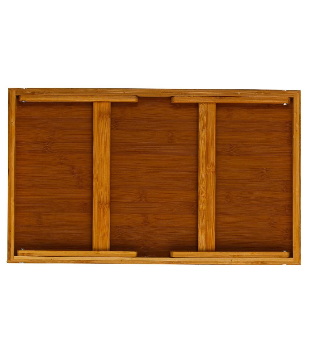 Wadiga Plateau Petit Déjeuner Au Lit En Bambou - 50x30x23cm