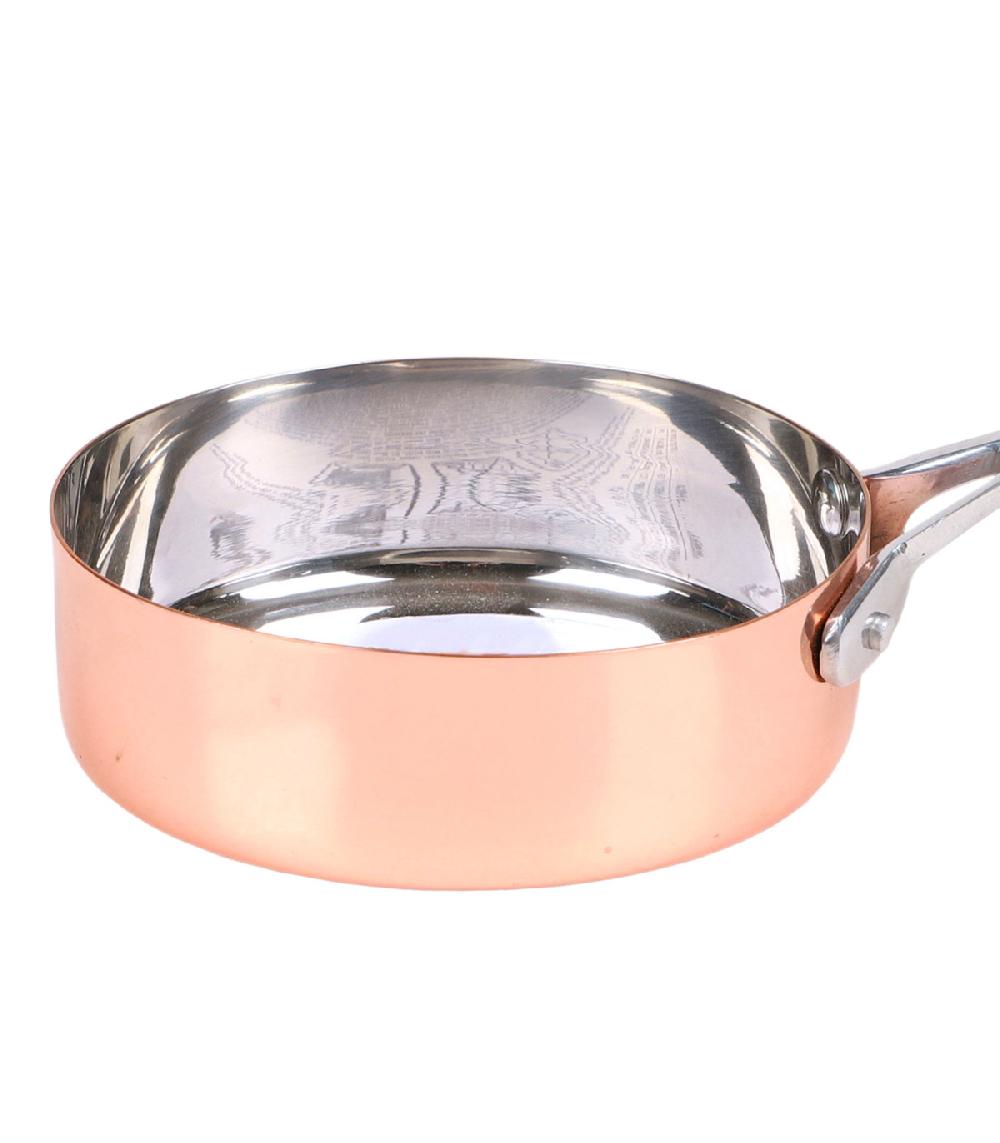 Wadiga Poele De Présentation En Inox Doré Rose 22x12x17cm