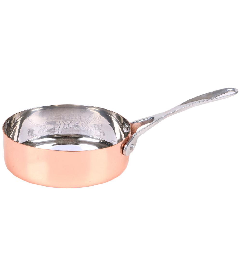 wadiga Poele de présentation en inox doré rose 22x12x17cm