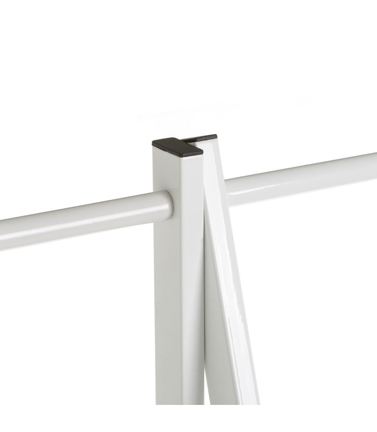 Wadiga Portant Vêtements Bois Et Métal Blanc - 55x45x150cm